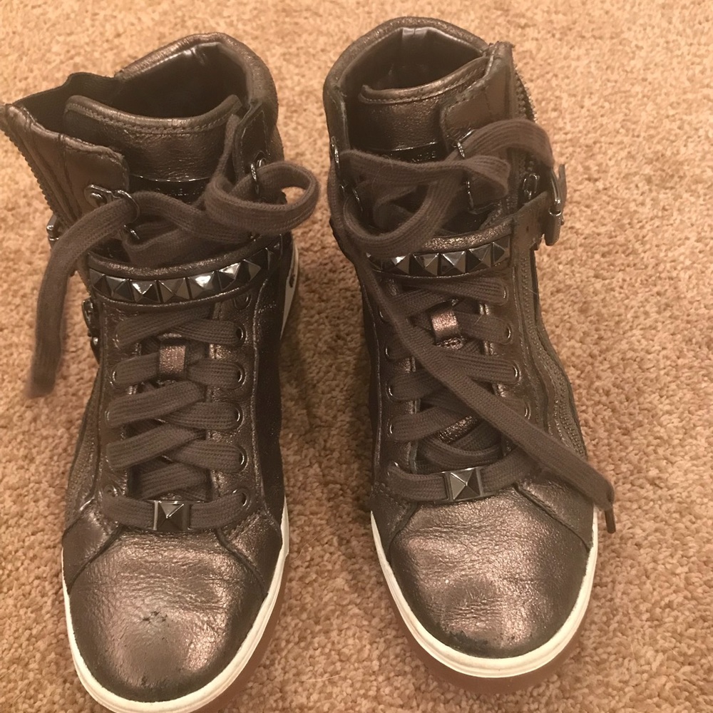 Michael Kors bronze high tops
